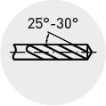 Angolo elica 25-30°