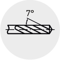 Angolo elica 7°
