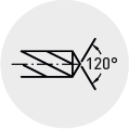Angolo punta 120°