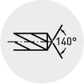 Angolo punta 140°