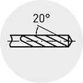 Angolo elica 20°